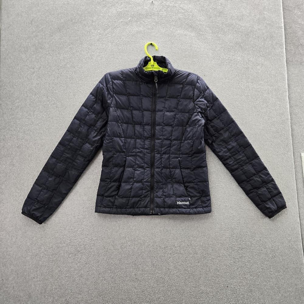 Marmot Women Jacket S Black Down Puffer Zipper 600 Fill READ